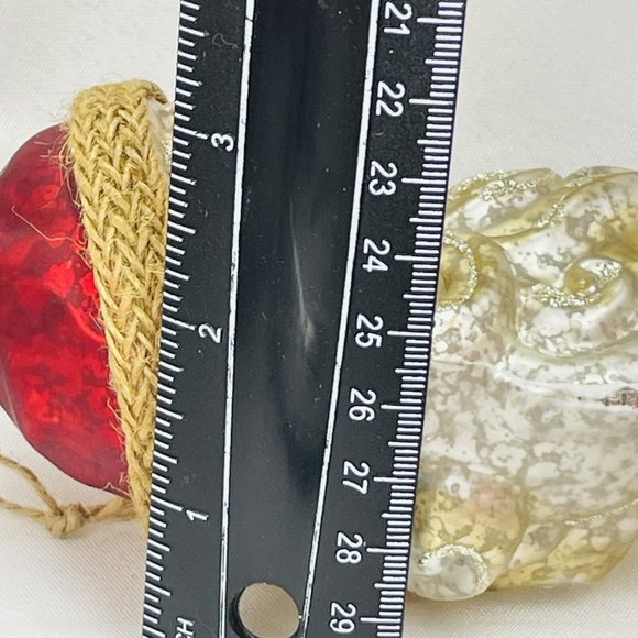 JUMBO 6 Inch Blown Glass Santa Face With Brass Tone Bell Christmas Ornament - Picture 13 of 13